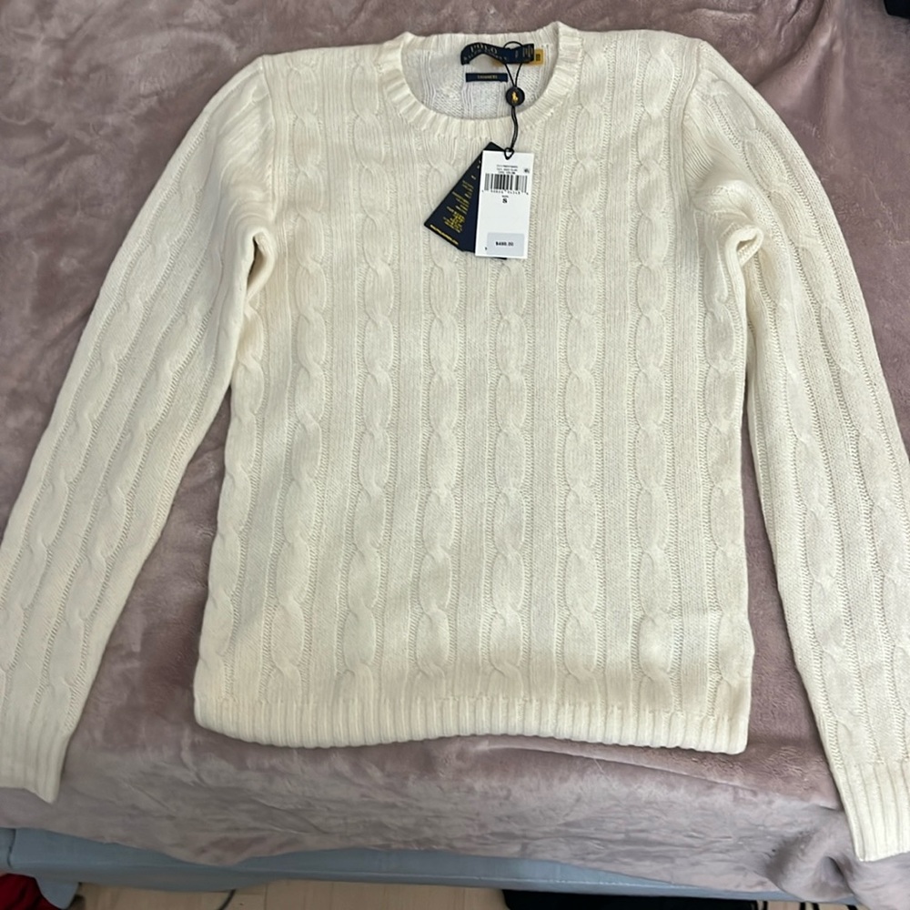 100 % cashmere cable knit sweater Polo Ralph Lauren size S